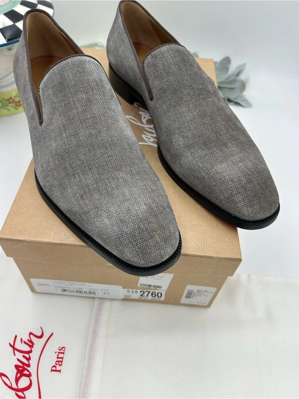 Men's Christian Louboutin, Danny, flat flex loafers size 45 made in Italy